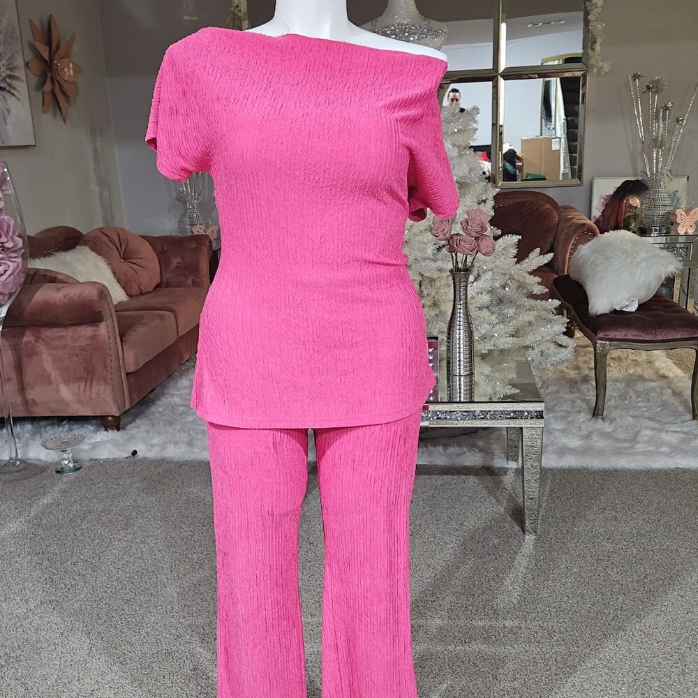 Pink shirt and pant set